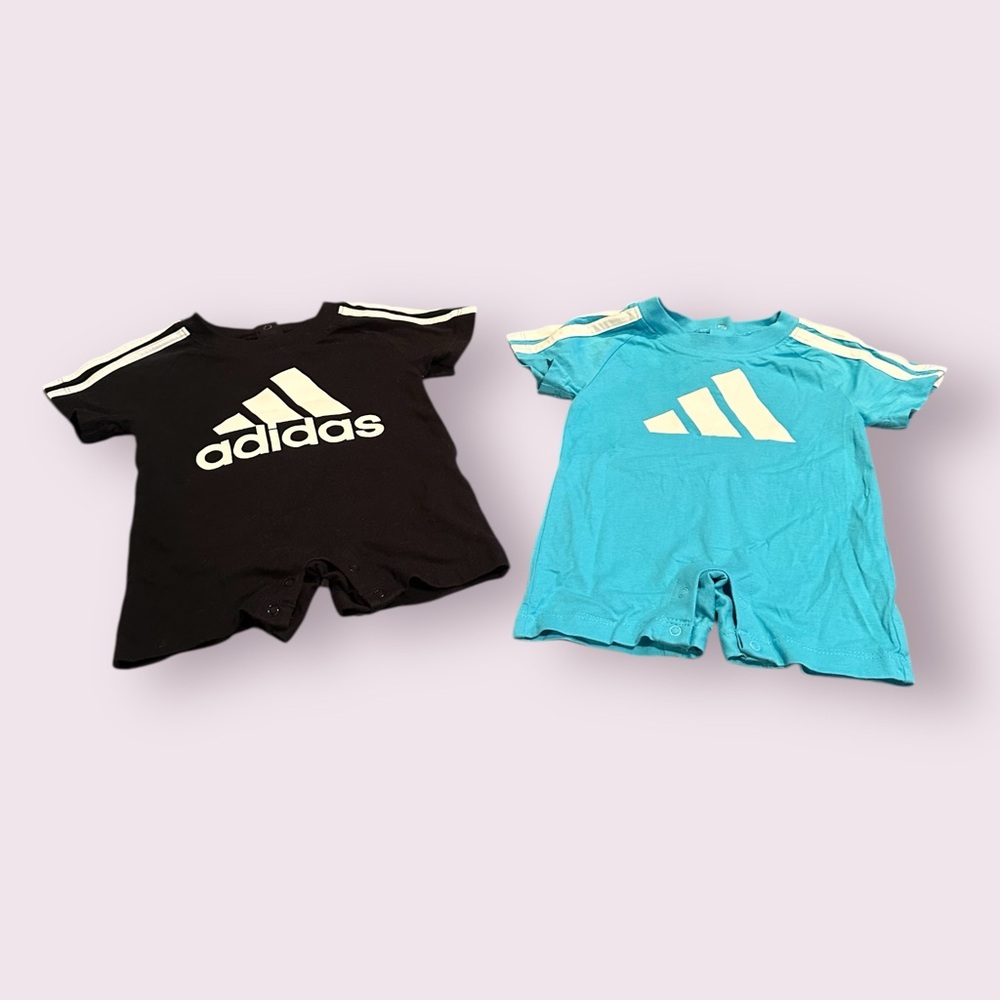 Adidas Baby Romper Set - Black and Blue Size 3 Months